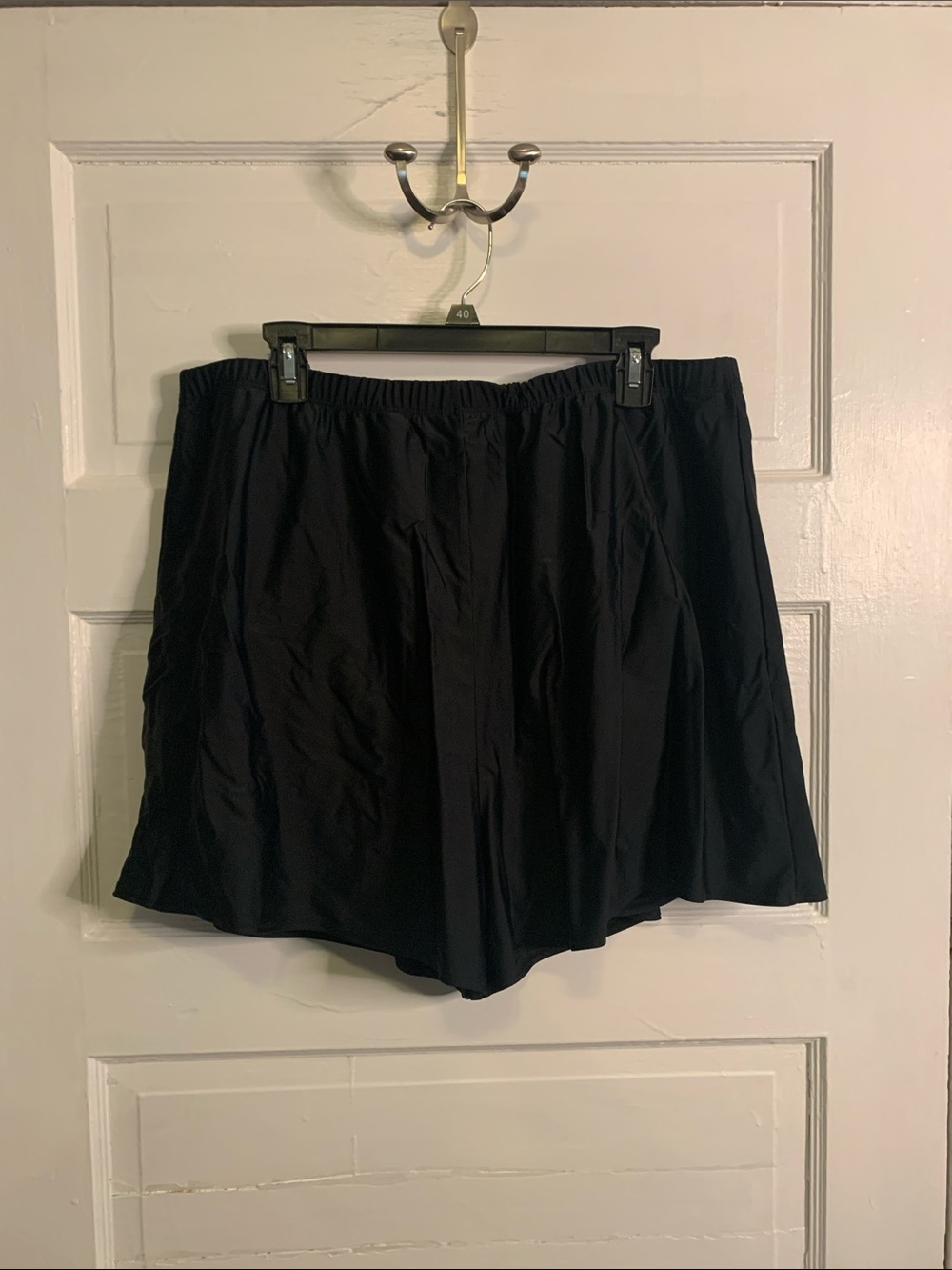 Swimsuits For All Black Swim Athletic Shorts with Elastic Waist
